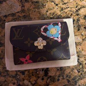 LV Monogram 2024 Christmas Animation Candy Factory Rosalie Coin Purse Candy Red